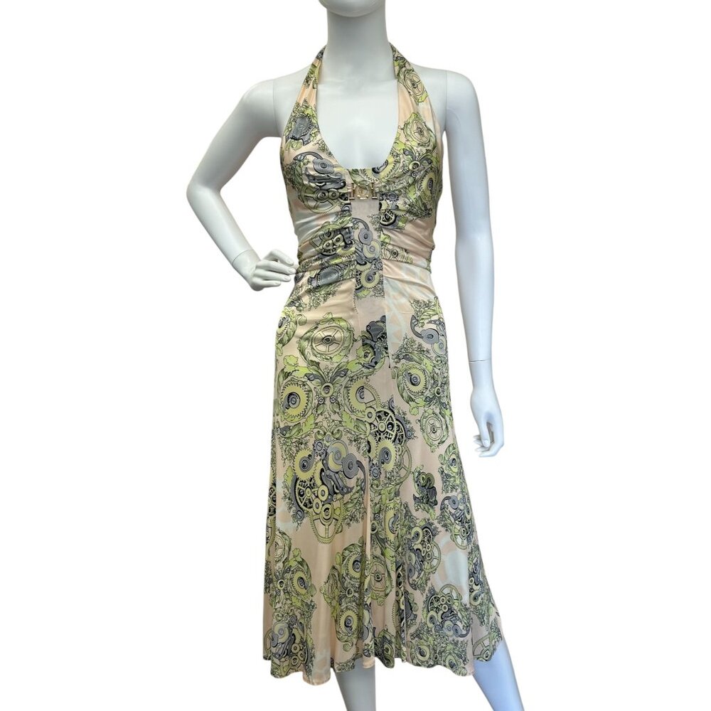 Authentic Versace Collection Y2K Paisley Halter Midi Dress | "Clockwork"